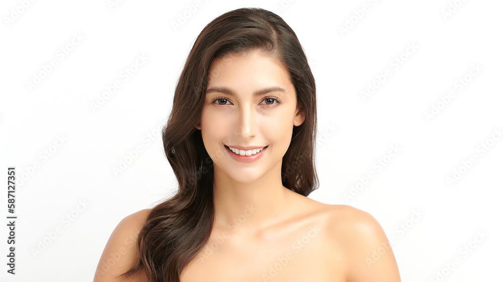 Beautiful smile young woman. White teeth on white background, Beautiful smile young woman. White teeth on white background,