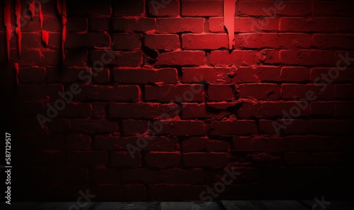 Creepy red wall background. halloween background photo concept. generative AI