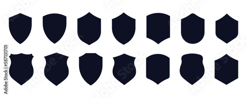 Shields vector coat arms set signs/symbols/stickers design elements