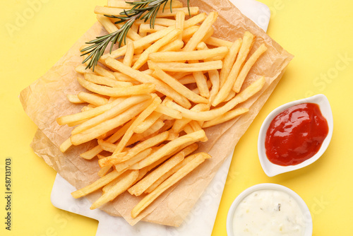 Golden crispy french fries ...