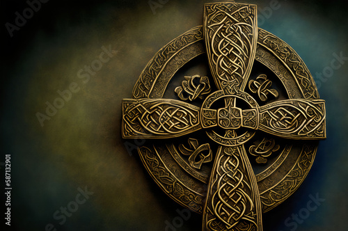 celtic cross wallpaper hd - Generative AI