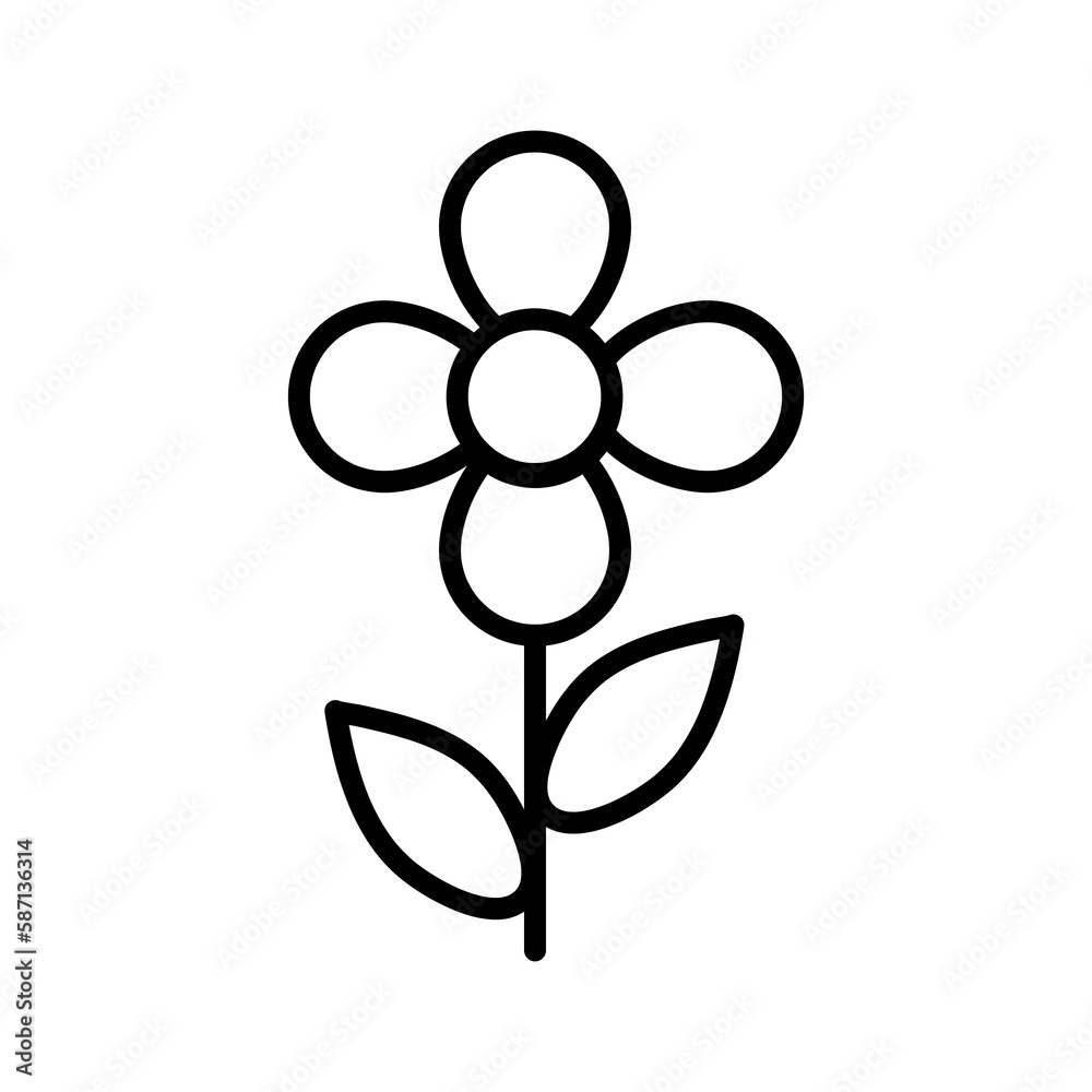 Flower vector icon flat illustration on white background..eps Flower vector icon flat illustration on white background..eps