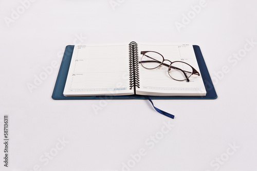 There are diaries and glasses