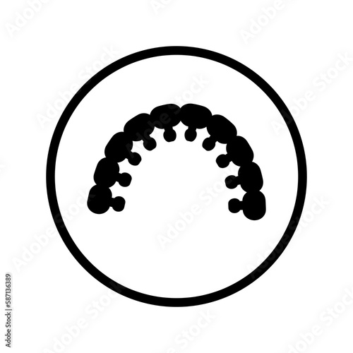 Lingual braces flat vector illuatration on white background..eps