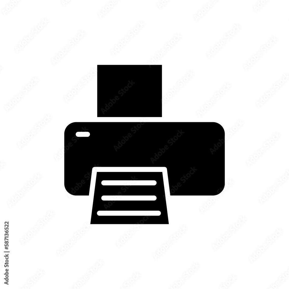 printer icon vector illustration on white background printer icon vector illustration on white background