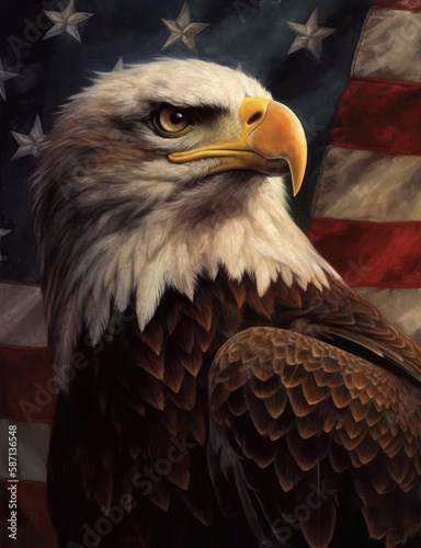 american bald eagle illustration.