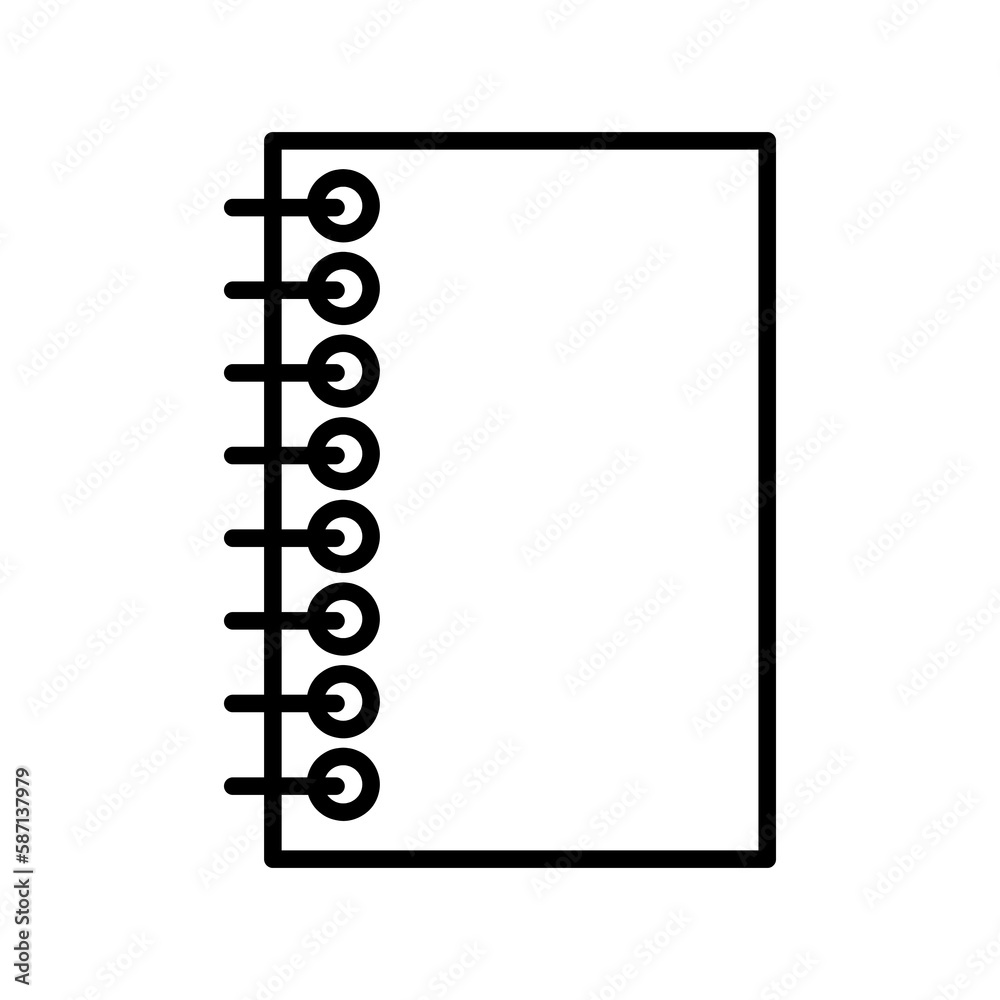 Notebook vector icon flat illustration on white background..eps