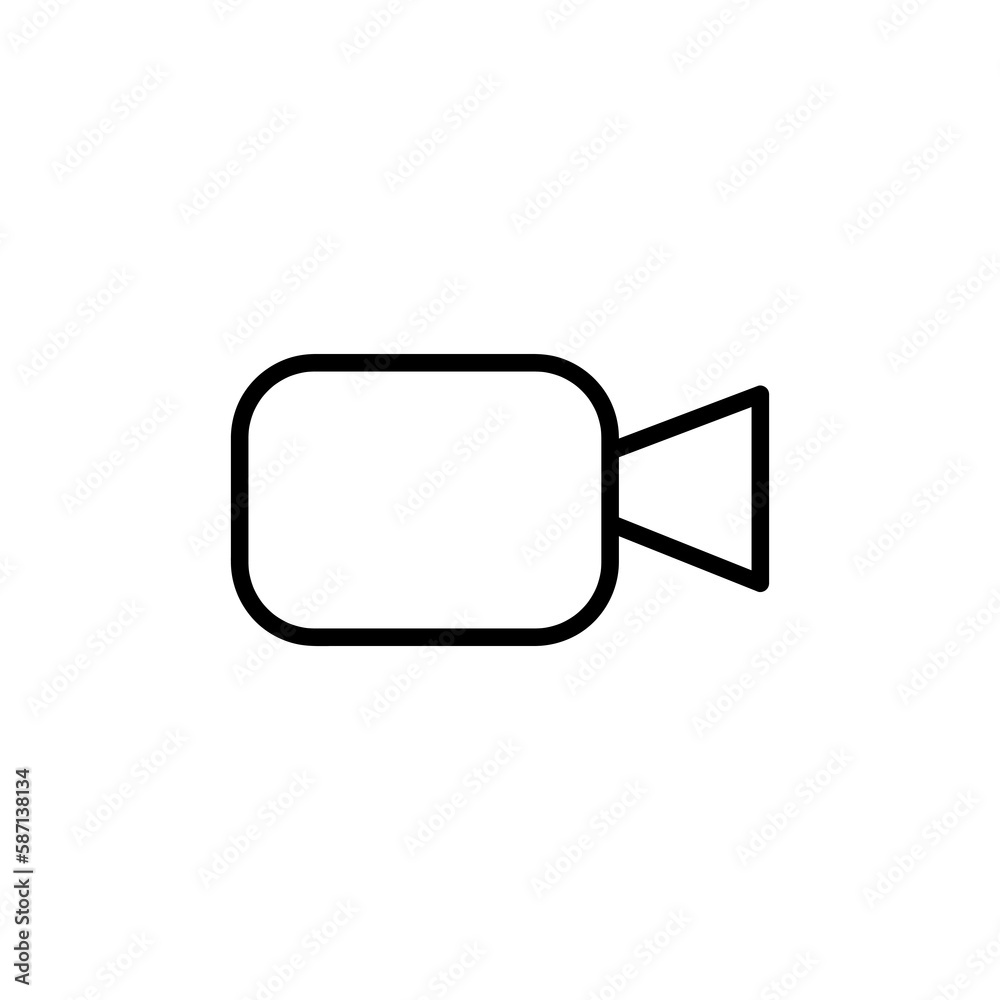 Video record vector icon flat illustration on white background..eps Video record vector icon flat illustration on white background..eps