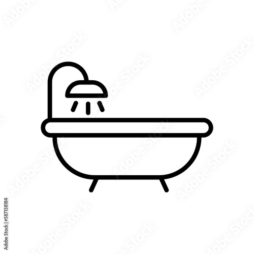Bath vector icon flat illustration on white background..eps