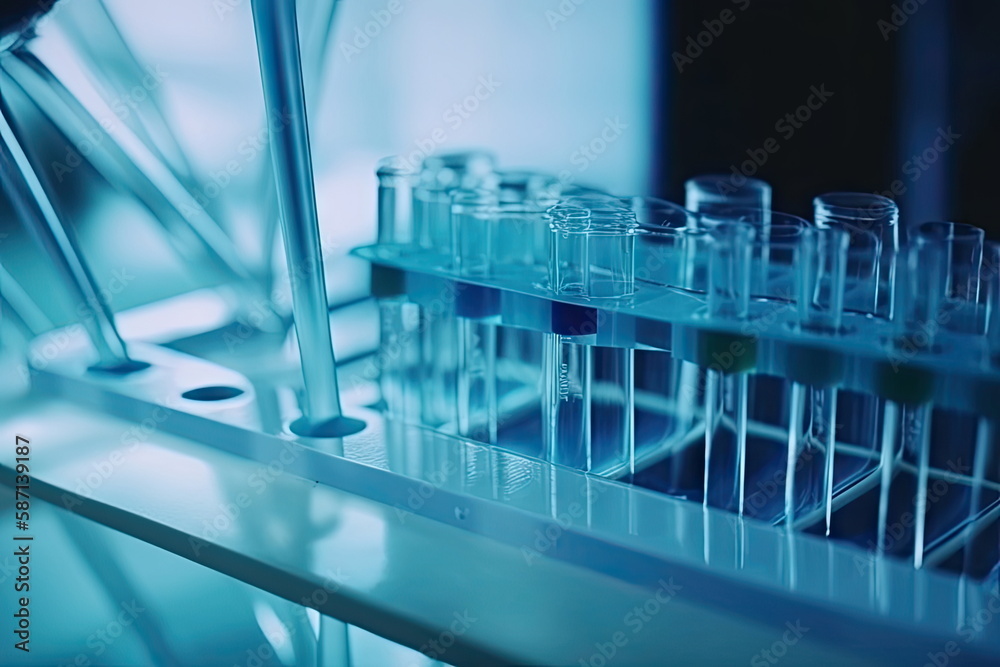 Laboratory pipette, science research concept,  test tube