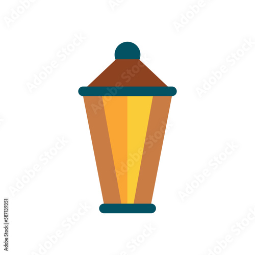 Islamic Ramadan Lantern Flat Illustration