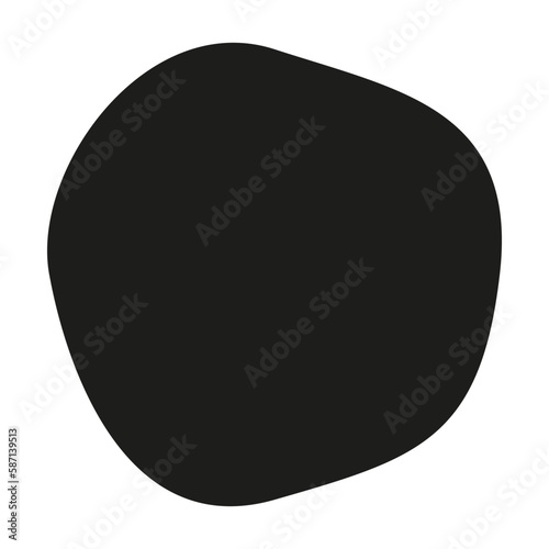 Black spot, great design for any purposes. Ink paint brush stain. Vector illustration.