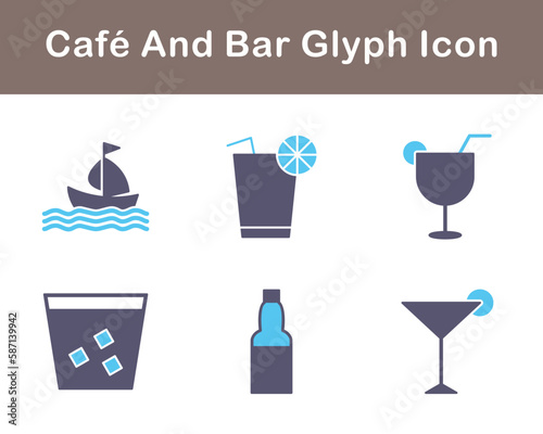 Cafe And Bar Vector Icon Set