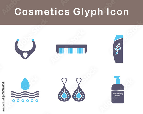 Cosmetics Vector Icon Set photo