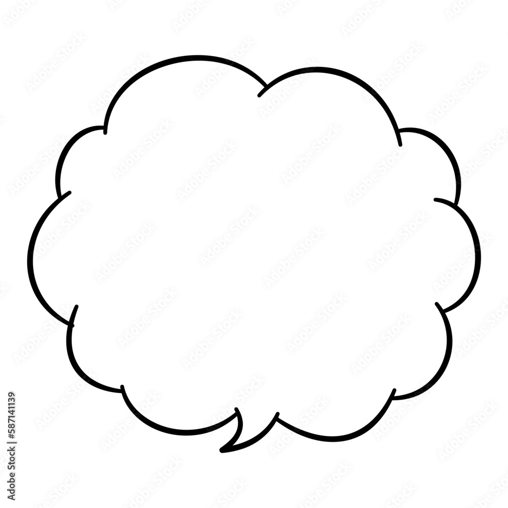 雲形のふきだし(単品) 雲形のふきだし(単品)