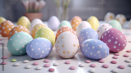 Happy Easter bunny celebration eggs spring wallpaper background 