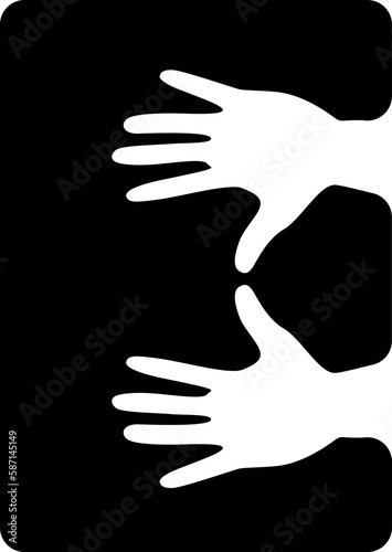 E Letter includes Hand Icon