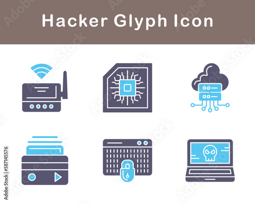 Hacker Vector Icon Set