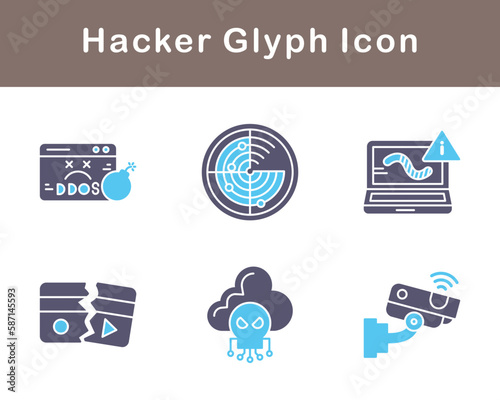 Hacker Vector Icon Set