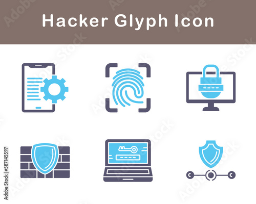 Hacker Vector Icon Set