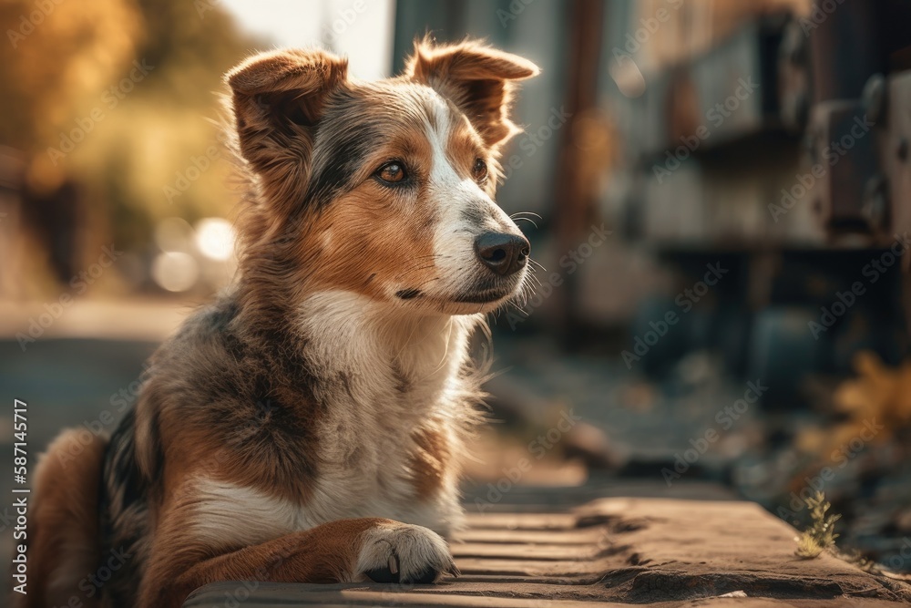 a canine having a break. Generative AI a canine having a break. Generative AI