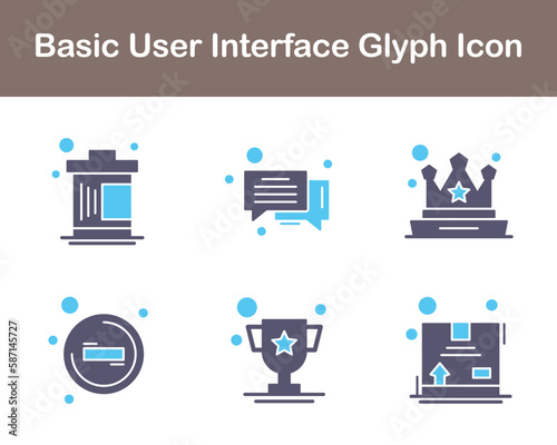 Basic User Interface Vector Icon Set