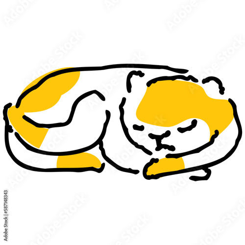 Cat twotone background illustration
