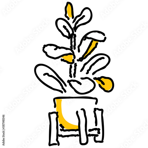 leaves twotone background illustration