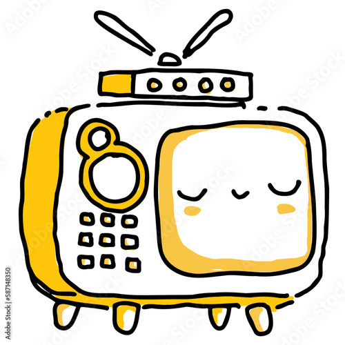 Television twotone background illustration