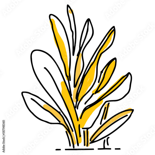 Tree twotone background illustration