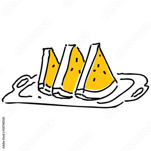 watermealon twotone background illustration