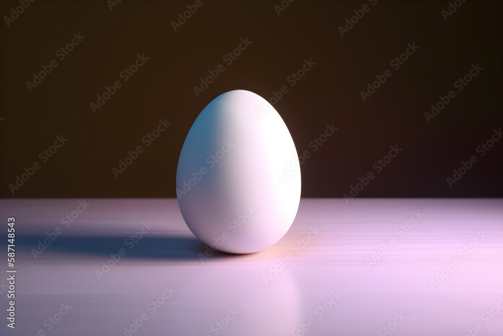 a white egg sitting on top of a table a white egg sitting on top of a table