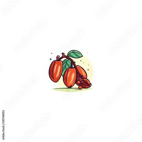 date fruit logo vector