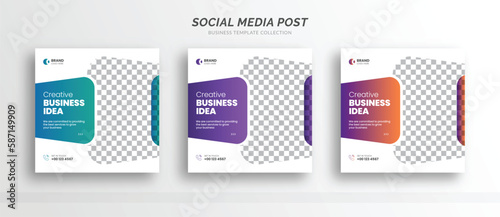 Digital business marketing social media post banner template
