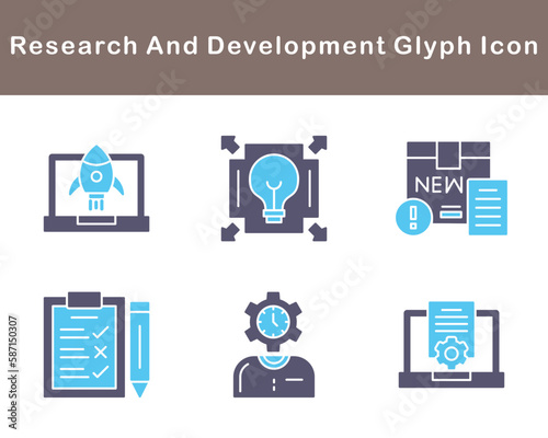 Research And Development Vector Icon Set