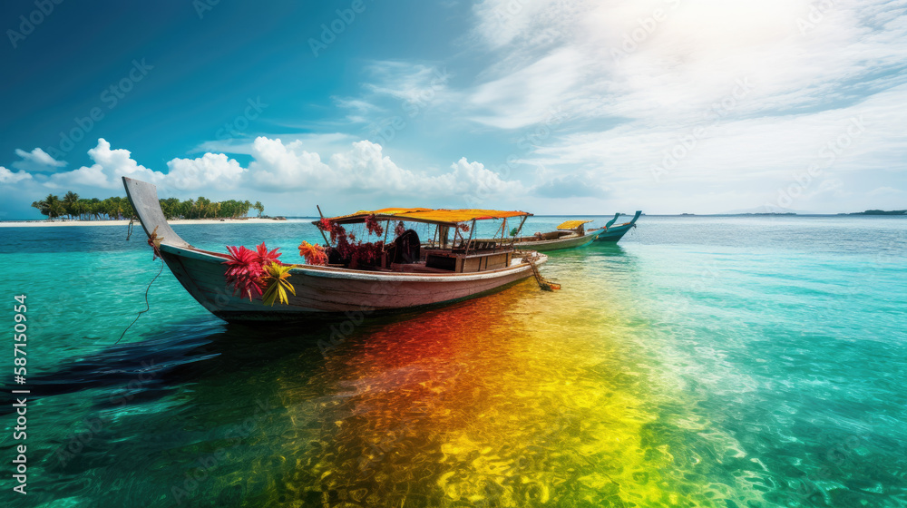 Fototapeta premium rainbow sea