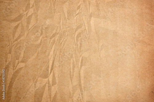 crumpled brown paper background close up