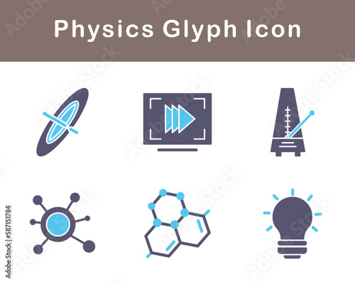 Physics Vector Icon Set