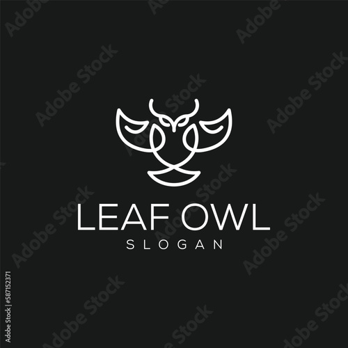 Healthy wellness Owl Logo template