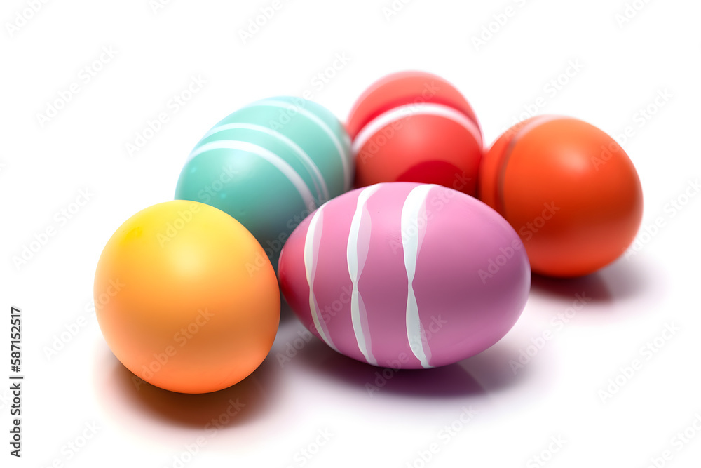 a group of brightly colored easter eggs on a white background a group of brightly colored easter eggs on a white background