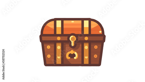 wooden treasure chest transparent svg