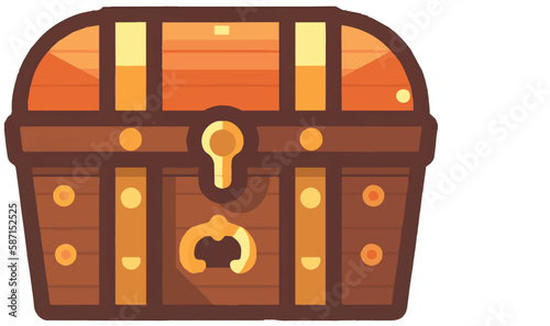 wooden treasure chest transparent eps
