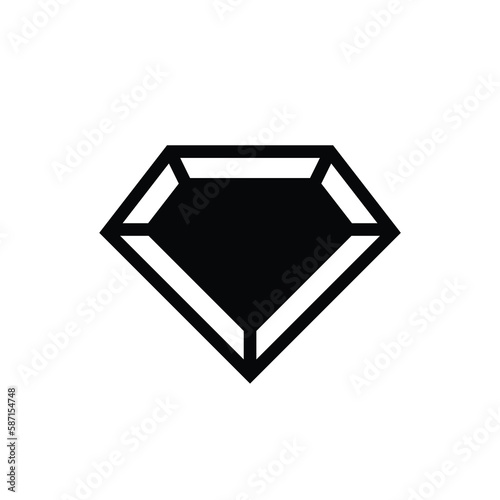 Simple diamond stone icon design vector illustration