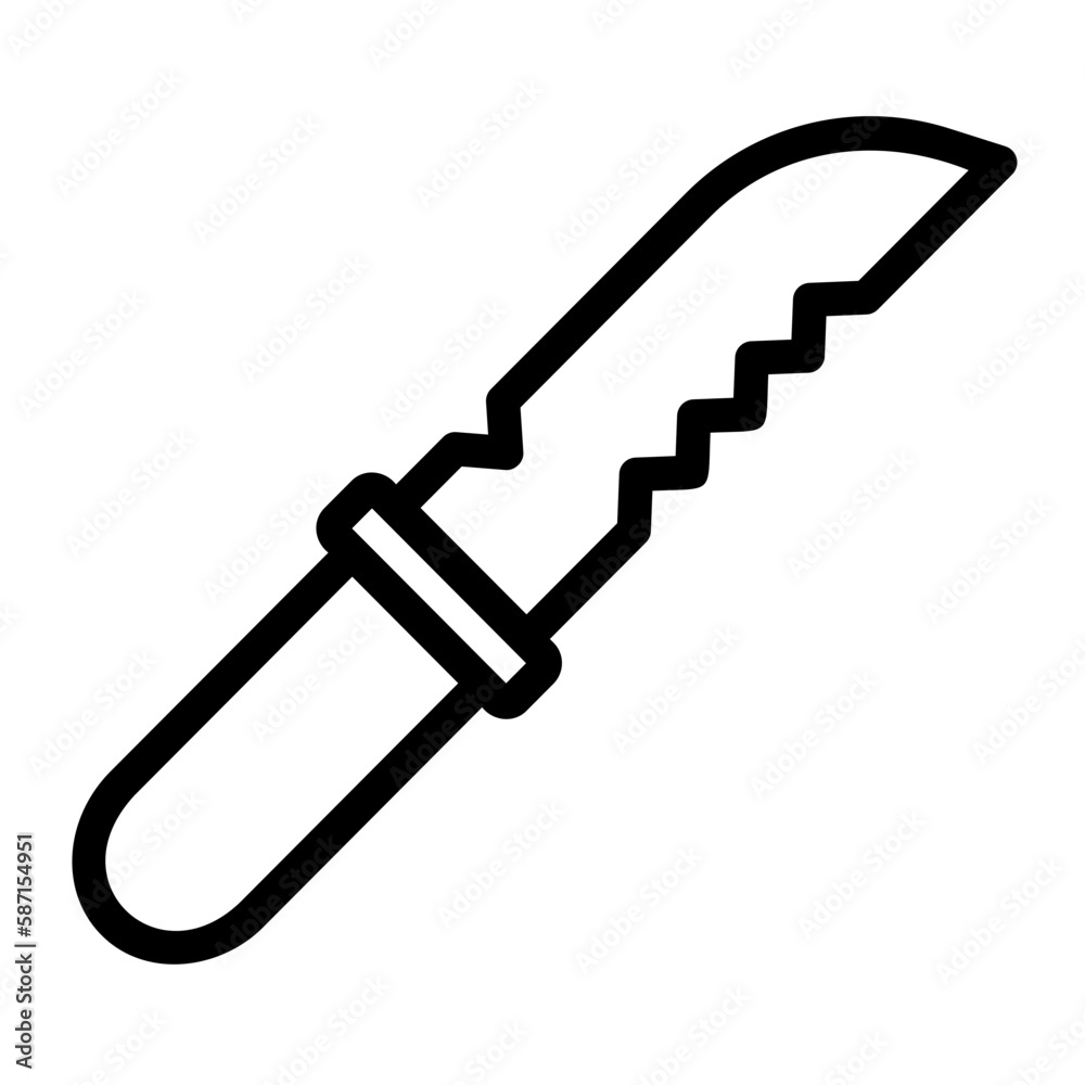 knife line icon