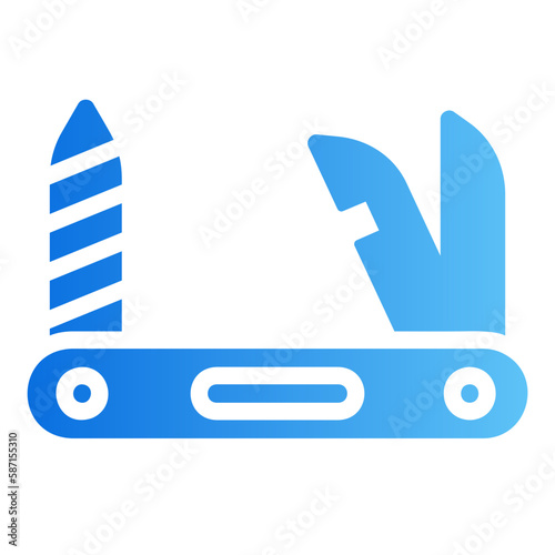 utility knife gradient icon