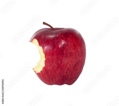 bitten apple isolated on transparent background.PNG file