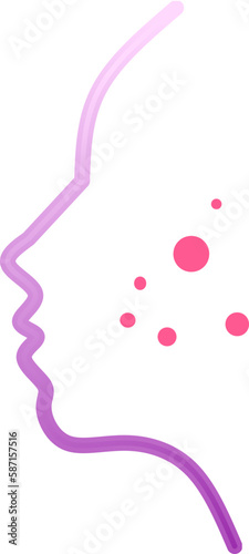 Acne Vulgaris Pimple Face Skin Beauty Vector Art