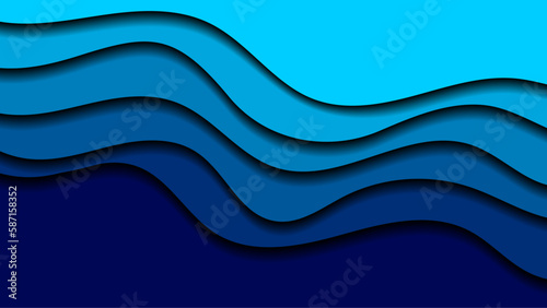 Multi layers colorful wavy overlap 3d paper carve cut out style shapes design layout abstract background realistic relief carving art for business presentations, flyers, posters, prints & invitations.