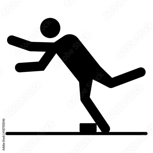 Tripping hazard icon