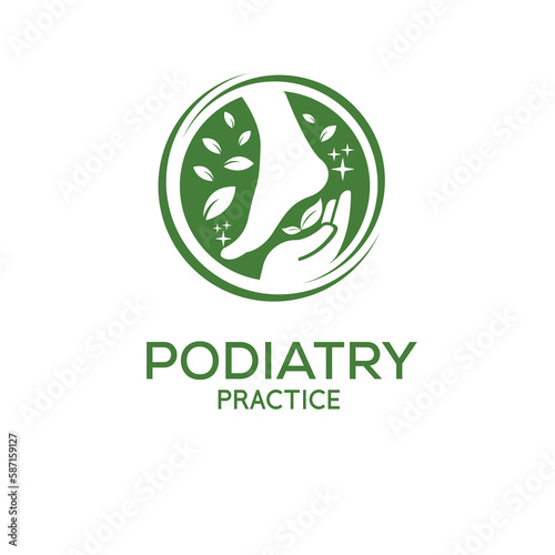 podiatry food care logo vector